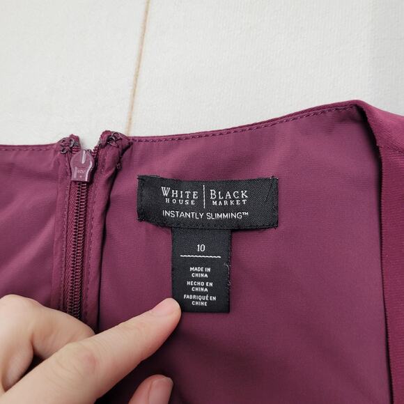 WHBM tiered bodycon midi sheath dress sculpting instantly slimming - Picture 4 of 8